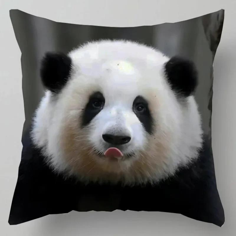 

Наволочка для дома, квадратная, офисная, декоративная, наволочка для подушки, милый узор панды, украшение 40x40cm