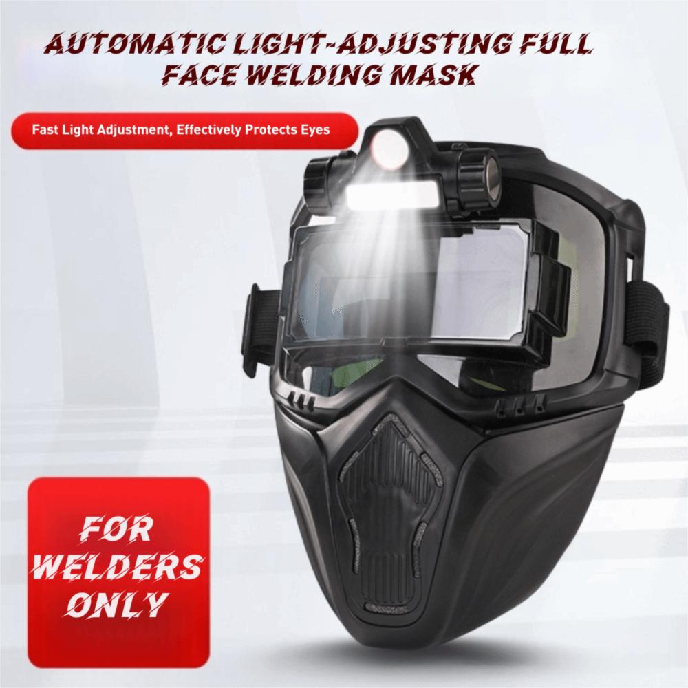 Auto Darkening Auto Darkening Welding Helmet Split Type Equipped with Headlights Welder Protector Helmet Adjustable Band