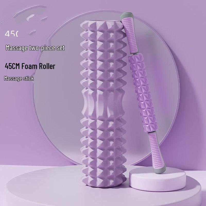 WEZHO Solid Foam Roller & Massage Stick Combo
