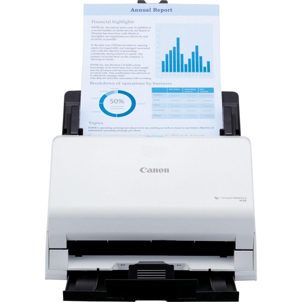 Canon ImageFORMULA R30 Document Scanner 600 Dpi White