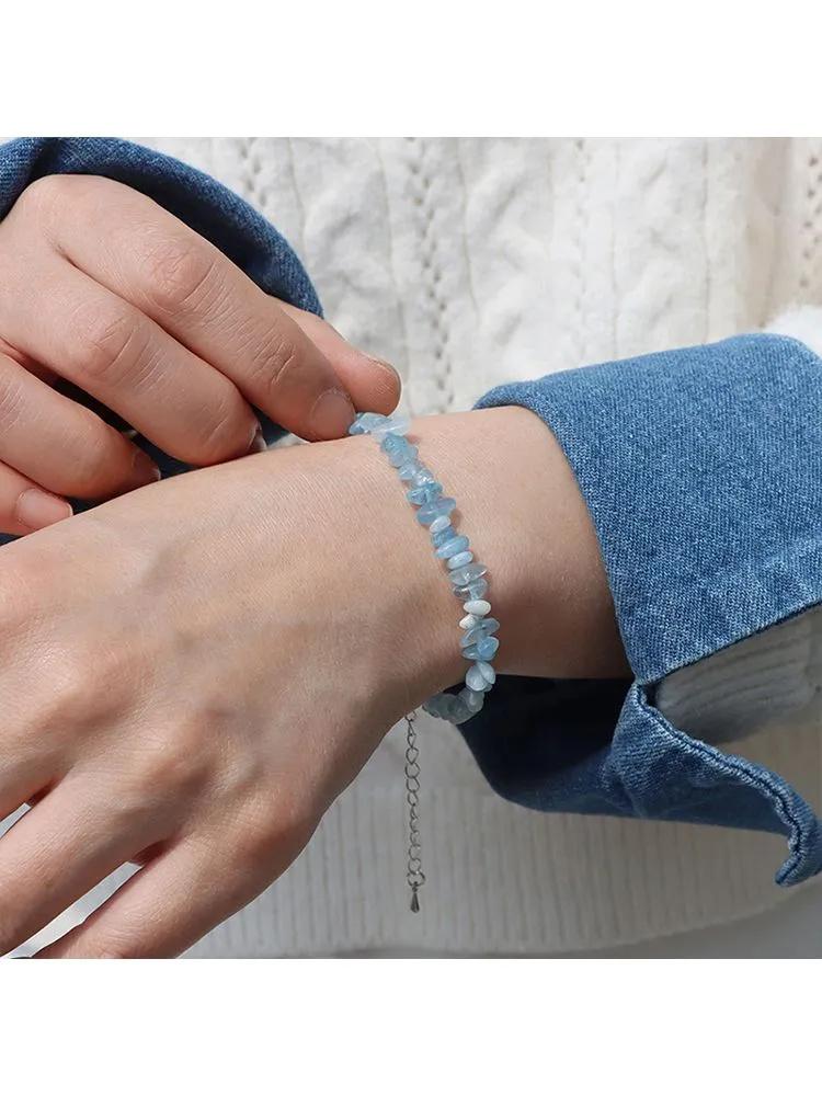 Natural Stone Chip Bead Bracelet