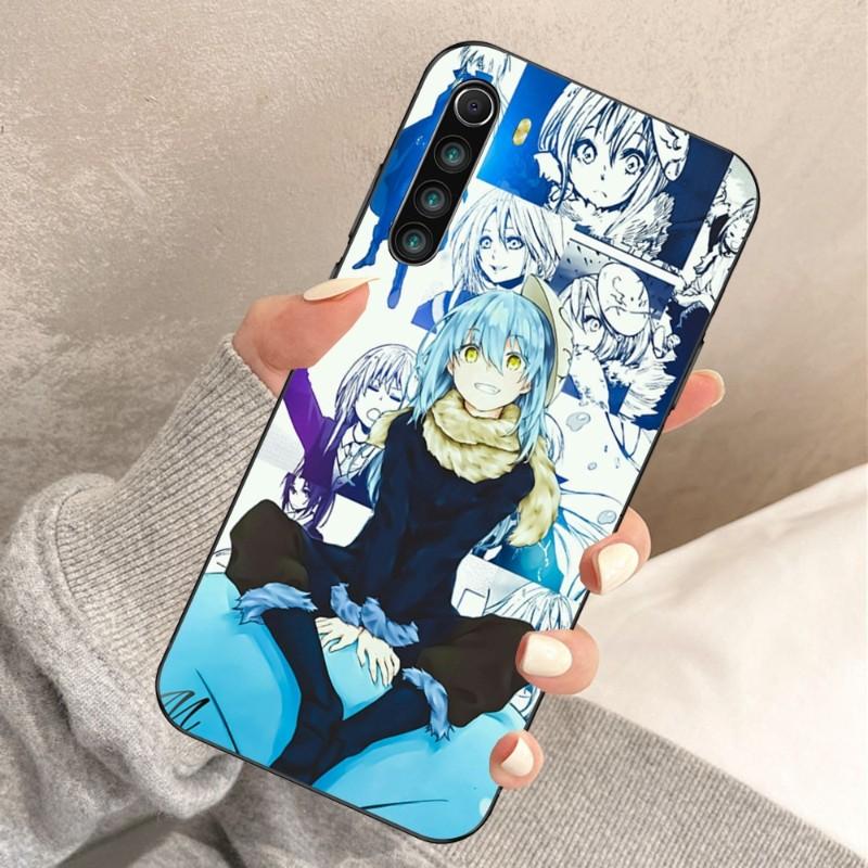 Rimuru Anime Phone Case For Xiaomi Redmi Note 11 10 9T 8 7 Pro Redmi 10 9 9A 9C 8 7 6 Soft Black Phone Cover