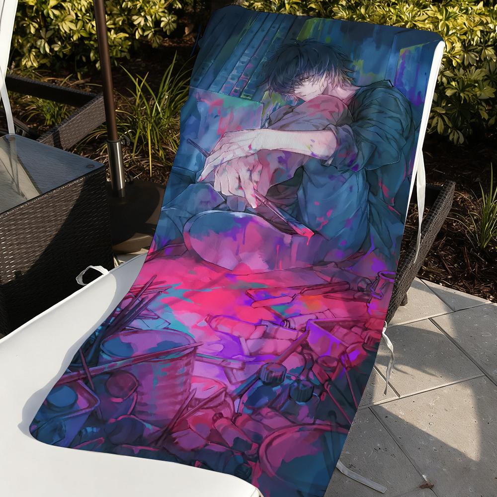 Game Slow D-Damage Anime Towel Soft Pool Gift For Travel Gym Shower Camping Quick Dry Sports Large Beach Towels