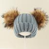 Kids Winter Warm Knitted Set Pom‑pom Hat Scarf Gloves 3‑Pcs Set Or Single Beanie Hat Windproof Ear Protection For Boys Girls Cold Weather Outdoor
