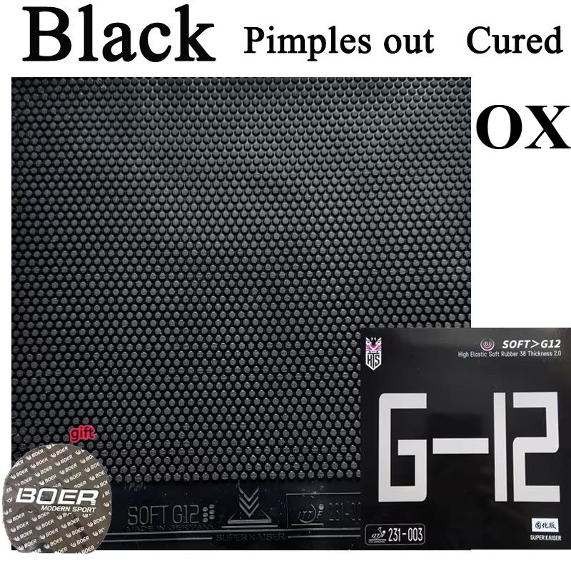 Short Pimples Out Table Tennis Rubber SUPER KAISER G-12 Cured OX/2.0mm Sponge Durable Ping Pong Rubber for Fast Attack Sinking