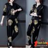2025 Korean Style Women's Large Size Casual Summer Two-Piece Suit