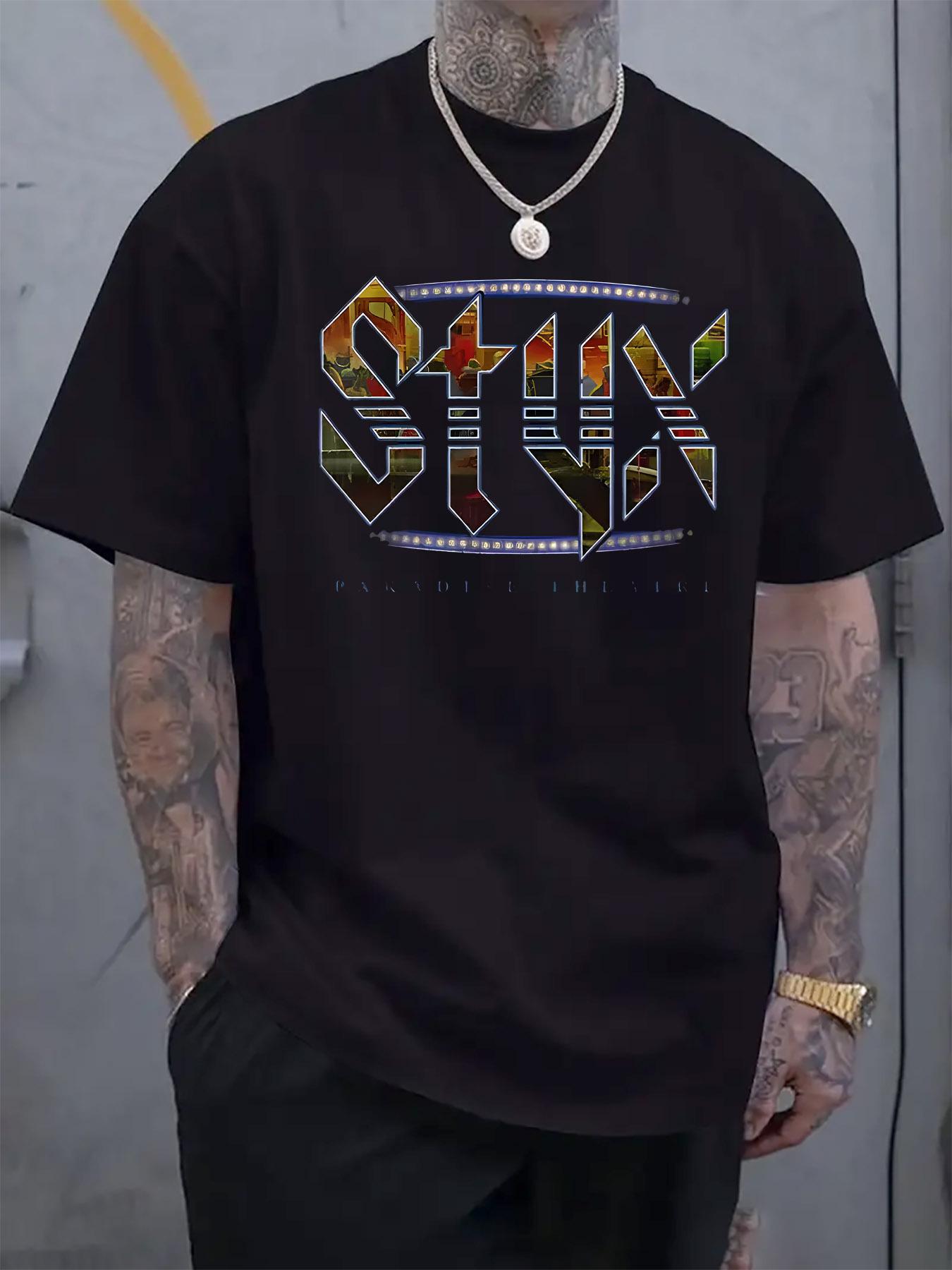 

Round Neck Short-Sleeve T-shirt with City Puzzle Art Print XXL