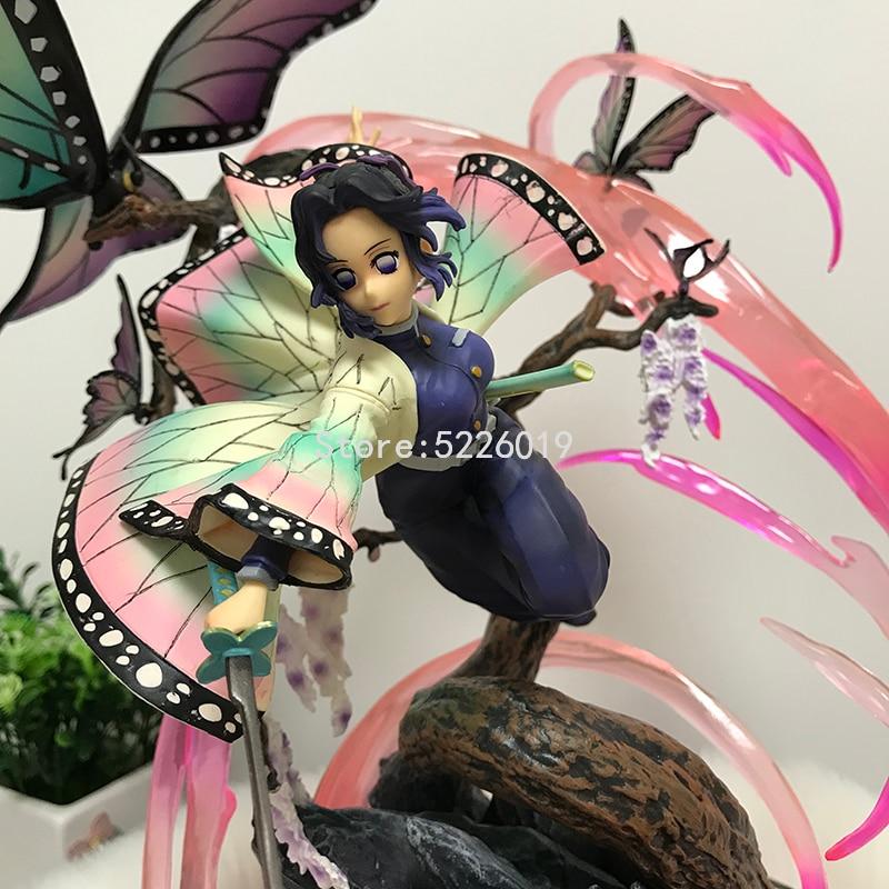 Action Figure Gk Kochou Shinobu Anime Figure Demon Slayer Kochou Shinobu Kanroji Mitsuri Figurine Model