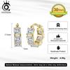 ORSA JEWELS Luxury 925 Sterling Silver 5mm D Color Moissanite Diamand Hoop Earrings for Women Moissanite Earrings Jewelry MOE20