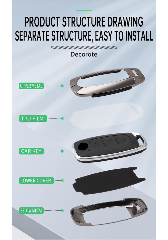 Fits 14th Gen Nissan Sylphy, Teana, Qashqai, X-Trail, Tiida, Kicks, Murano, Bluebird Key Case