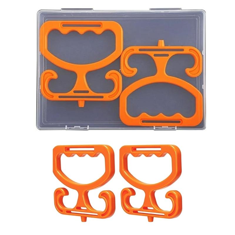 Pack of 2 Functional Grocery Bag Holders Strong Plastic Gentle Grip for Shopping Transfer