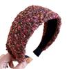 Anti-Slip Braided Headband Tweed Knitted Thick Knitted Headband  For Women Daily Use