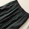 Bright Line Decoration Elastic High Waist Bloomers Loose Wide Leg Women's Pants Korean Fashion Ankle-Length Pants For Women 2024