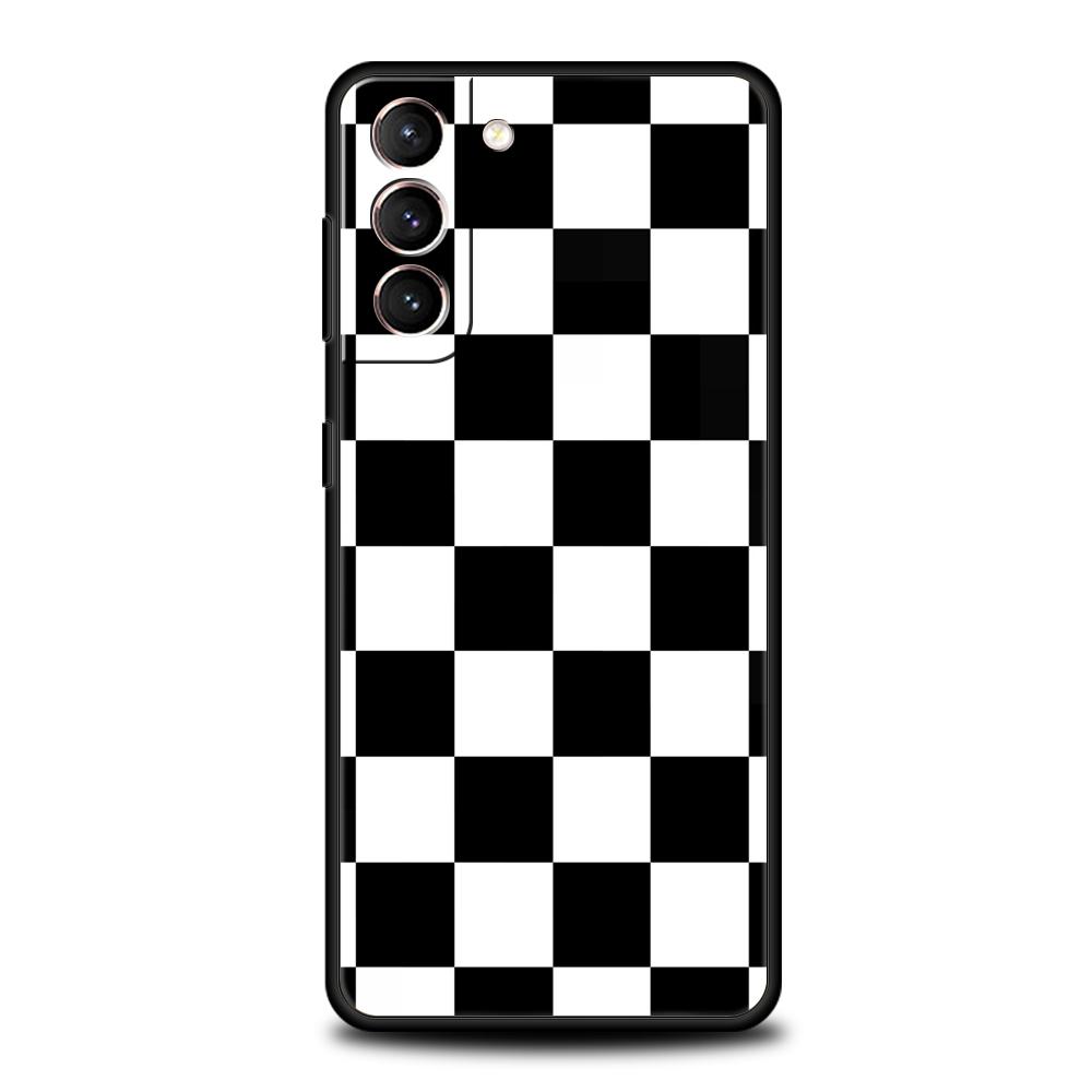 Schachbrett Kunst Handyhülle Für Samsung Galaxy S25 Edge S24 S23 S22 Ultra S20 S21 FE 5G S10 S9 Plus S10E Weiche Hülle