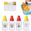 4-piece Mini Tomato Sauce Bottle 25ml Seasoning Squeeze Bottle, Plastic Portable Container Bottle, Suitable For Adults, Offices