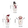 Snowman Outdoor Christmas Decor Yard Signs Light Up Decoration Lighted Ornaments Holiday Stake Sign Snowman Elk Sign Yard Art