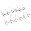 12pcs Christmas Ornament Heart Shape PVC Christmas Tree Hanging Decorations for Valentine"s Day