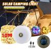 Solar Energy LED Strip USB Rechargeable Camping Light with 10m Versatile Indoor/Outdoor Garden Decor for Home