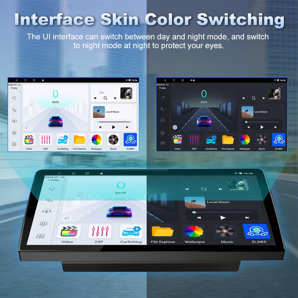 JMANCE 7/9/10,1 palce 1 Din1+32GB Android 13 Autorádio Multimediální MP5 přehrávač Carplay Auto Bluetooth WIFI GPS FM rádio