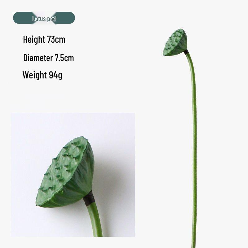 Realistic Lotus Flower Arrangement: Artificial Lotus Pod, Leaf, and Blossom for Living Room or Buddhist Hall Decor