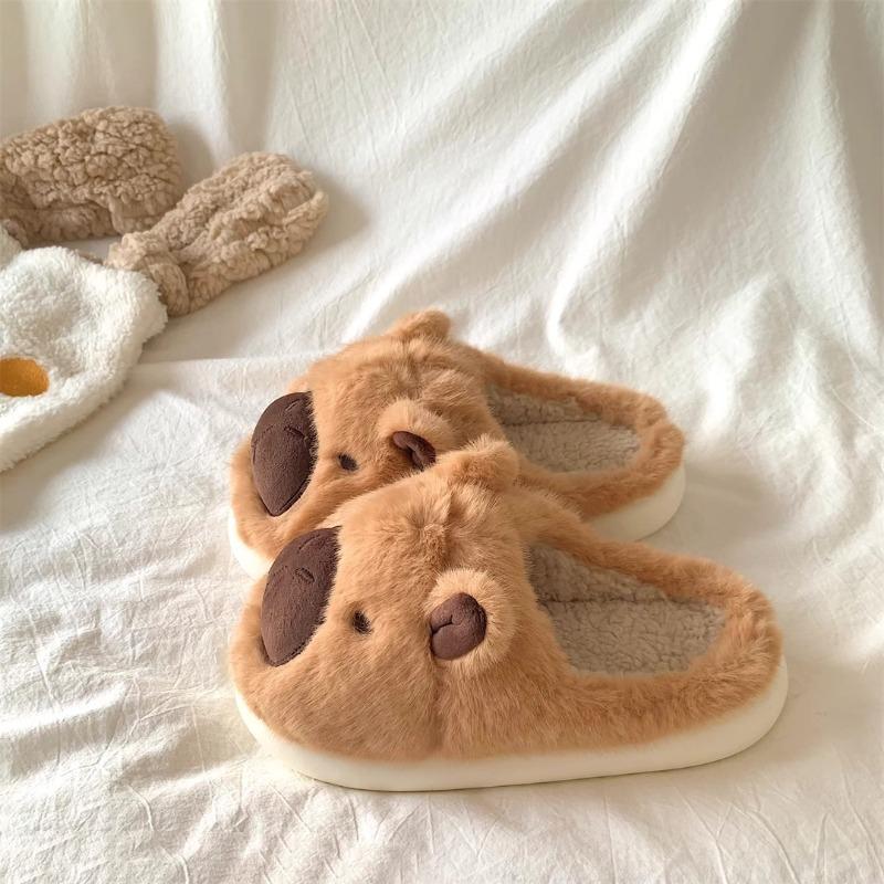 Cute cotton slippers women's winter new outer wear thick-soled cotton shoes women's warm confinement cotton shoes