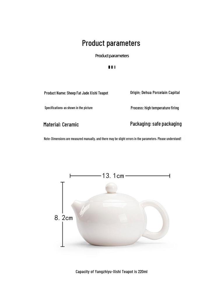 Xi Shi Jade Porcelain Teapot - Ink Wash Style Ceramic Pot for Women's Boutique Kung Fu Tea Set.