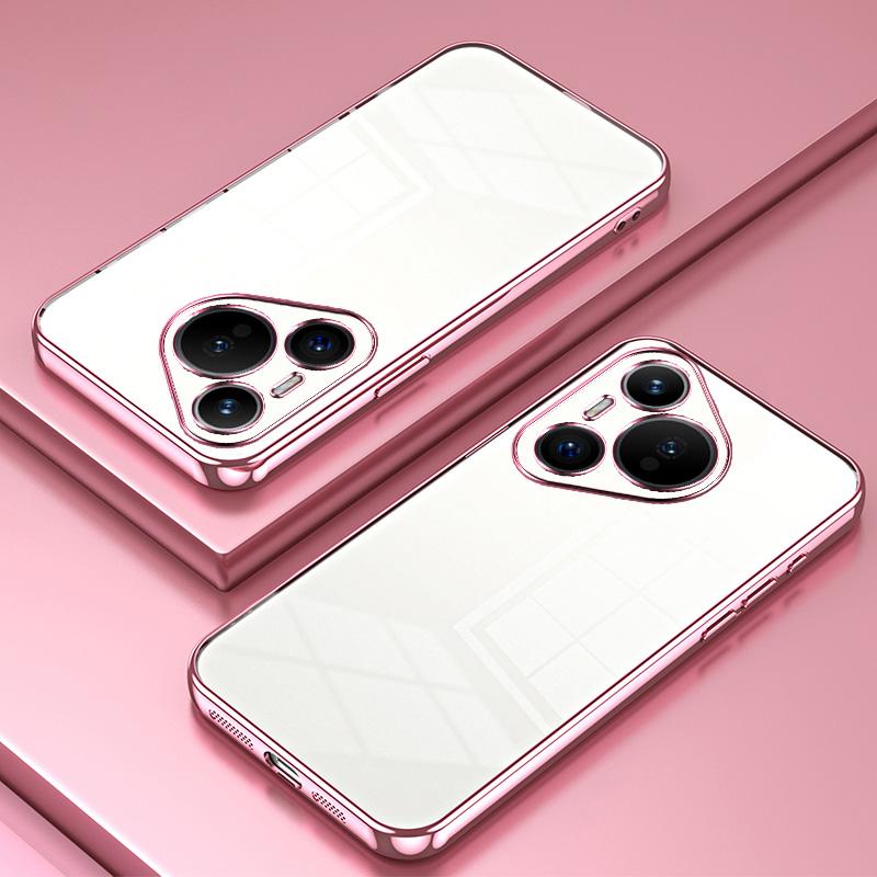 For Huawei Pura 70 Case TPU Transparency Electroplating Phone Cover