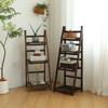 Foldable White Pine Wood Flower and Shoe Stand - Floor-Standing 4-Layer Multi-Use Rack