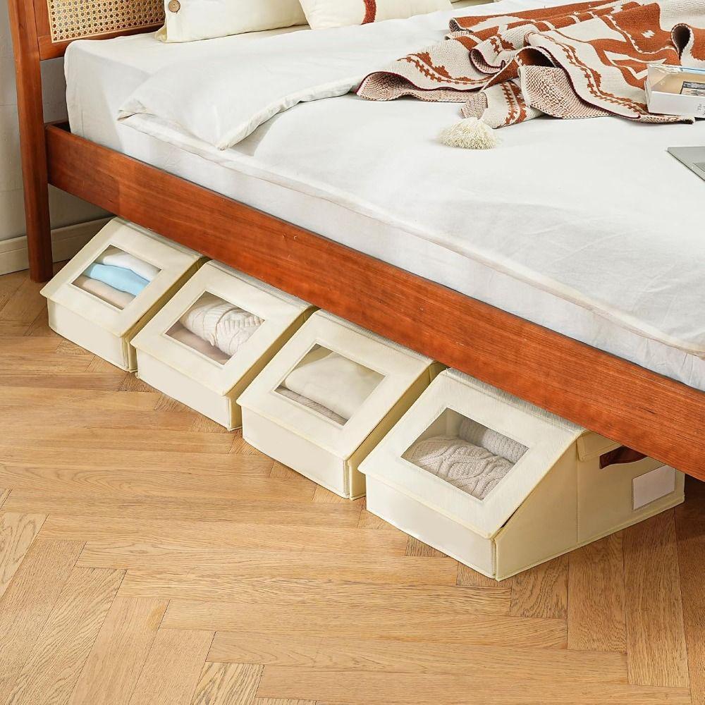 Stackable Closet Organizers Fabric Storage Bins Foldable Closet Drawers Wardrobe Space-Saving Clothes Storage