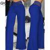 Pantaloni e capris con stampa tinta unita casual alla moda da donna