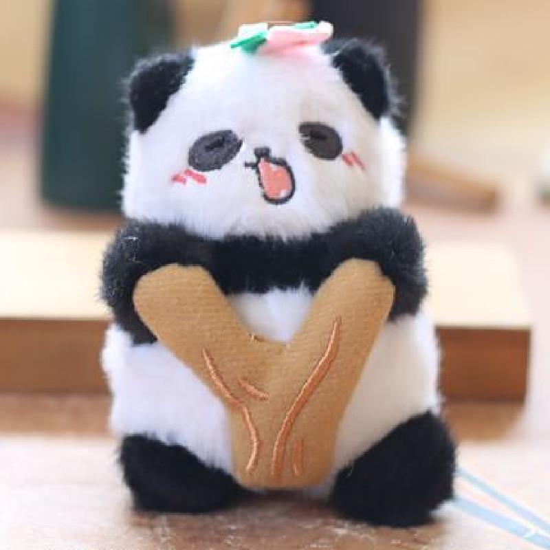 Adorable Panda Plush Keychain Toy With Cute Sounds Perfect For Backpacks And Accessories