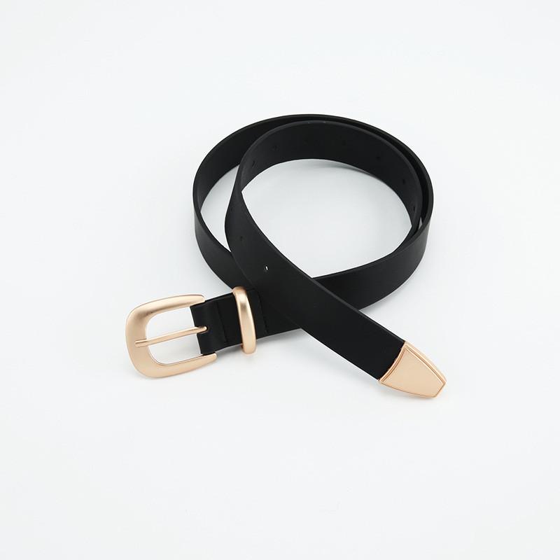 Fashionable Women s Belt New Casual Leather Belt Versatile Simple With Jeans Belt Ins Wind Black Stock