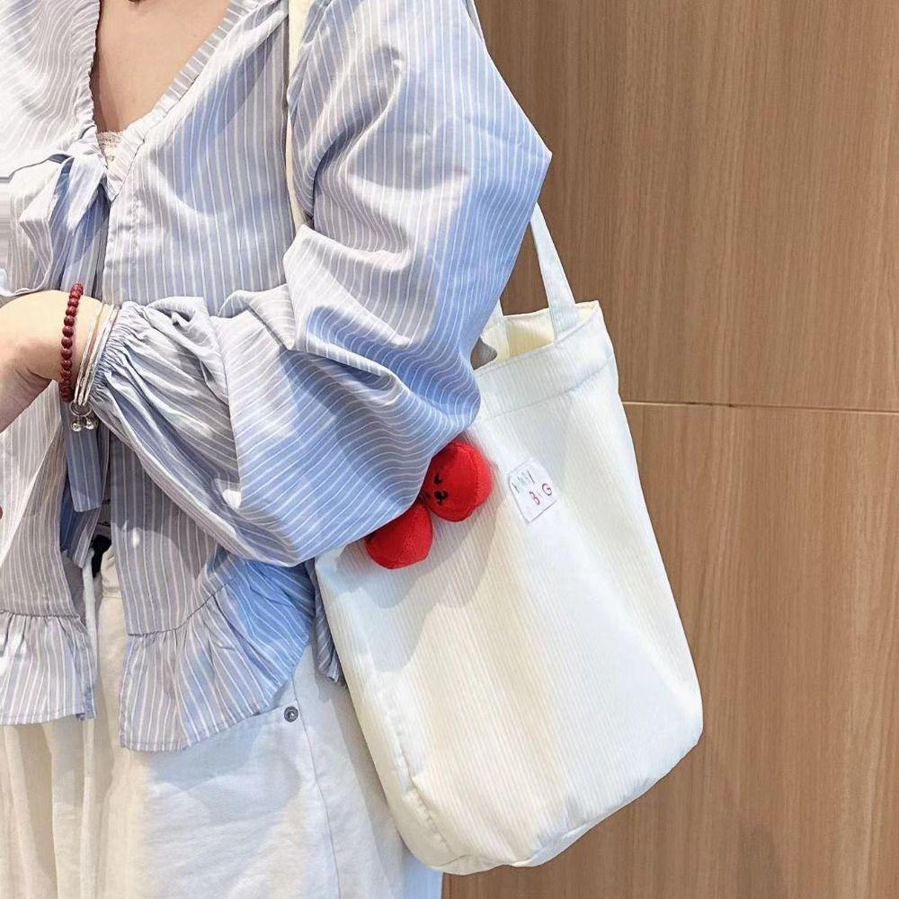 

Холщовая сумка через плечо, большая вместительная сумка-тоут, повседневная женская сумка-ведро