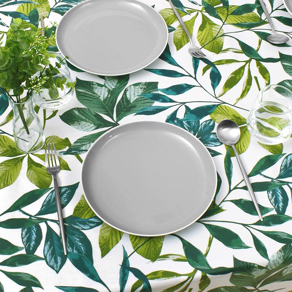STIL Dekor Tischdecke, Laminierte Vinyl, Wasserdicht, Nordischer Stil, 140cm x 180cm, Botanisches Blattdesign, W4800810
