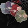 Embroidery Round Fan - Ancient Style Summer Fan with Tassel for Women's Hanfu and Cheongsam Costumes