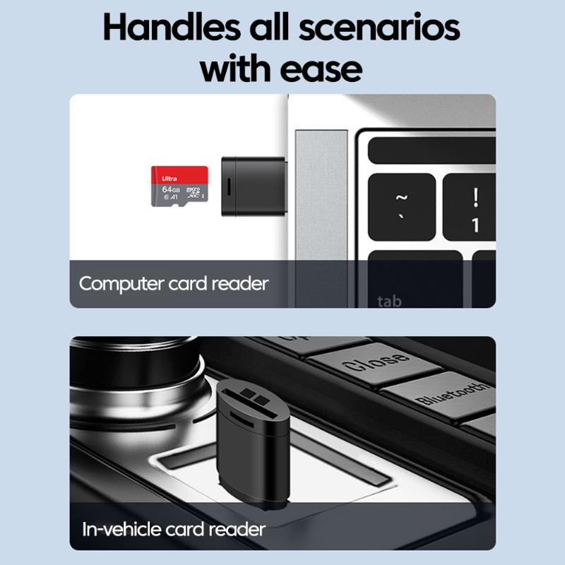 1/5Pcs Portable Memory Card Reader Adapter Usb2.0 Mini Tf Card High Speed Memory Card Reader With Tf Card Slot Maxcompatible 2Tb