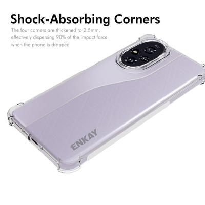 ENKAY HAT PRINCE pro Honor 200 5G TPU kryt s nárazuvzdornými rohy, průhledný kryt na telefon
