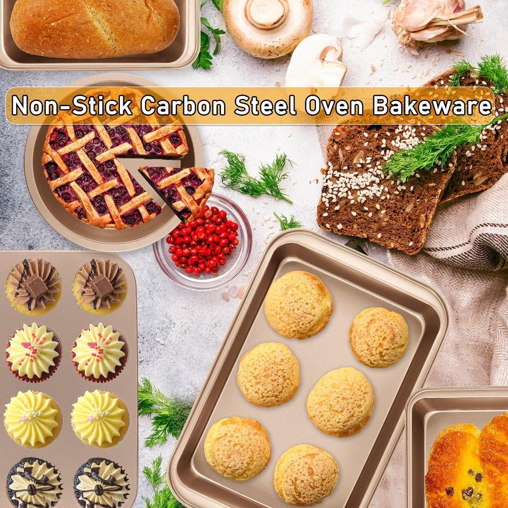 Heavy Duty Kitchen Baking Sheets with Round/Square Cake Pan Baking Supplies Professional Baking