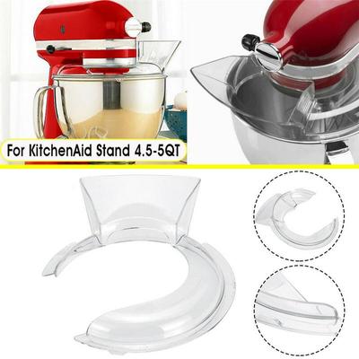 4.5-5QT Kase Dökme Kalkanı Eğimli Kafa Parçaları KitchenAid Stand Mikseri W10616906 - KN1PS Mikser Aksesuarları Şeffaf Kapak