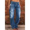 Women's Tulip High Waist Raw Edge Jeans NK205