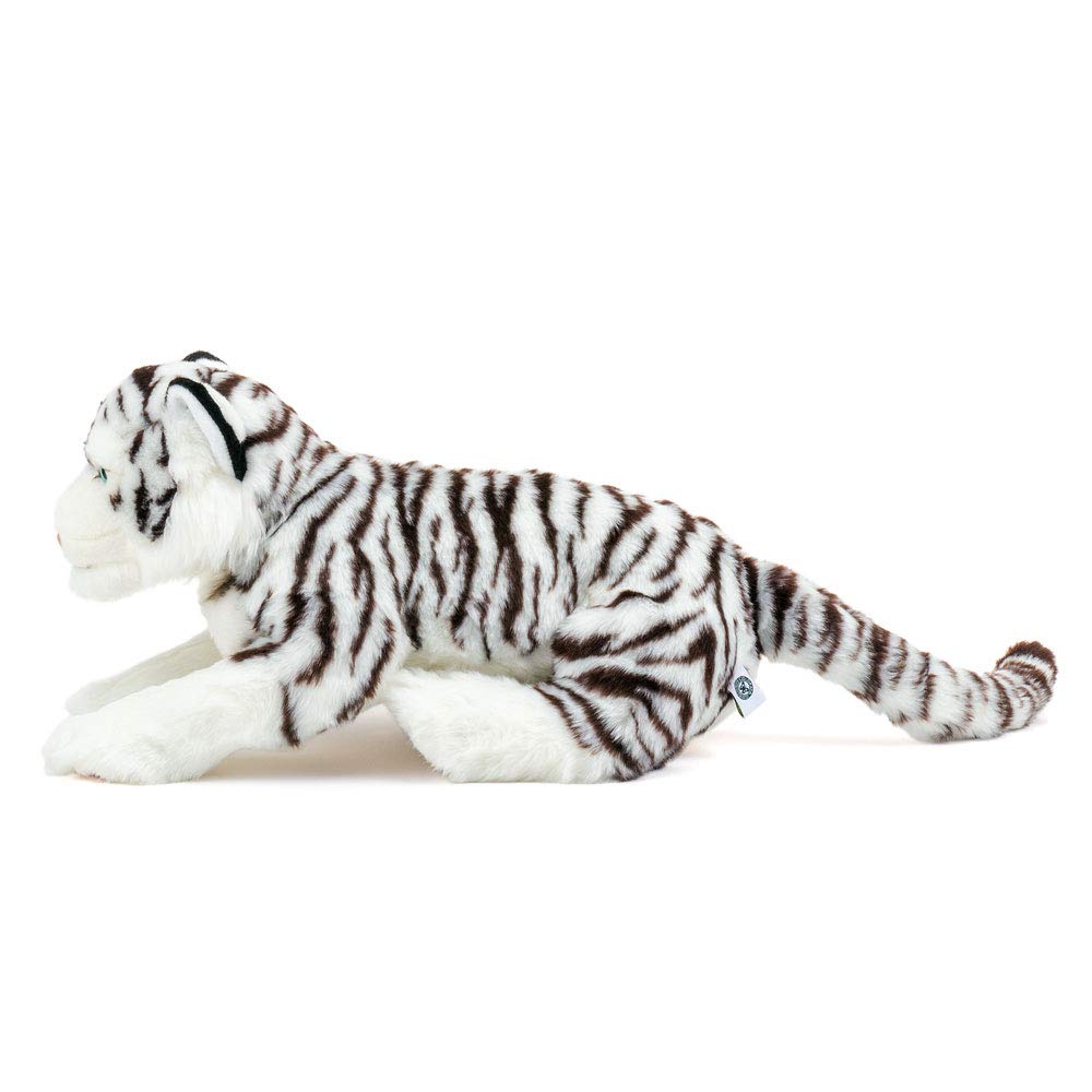 Carolata White Tiger Plush Toy (ParentReal Animal FamilySoft Touch) Realistic Animal Toy Doll Gift Present Birthday (Twice Tested)  Christmas Present
