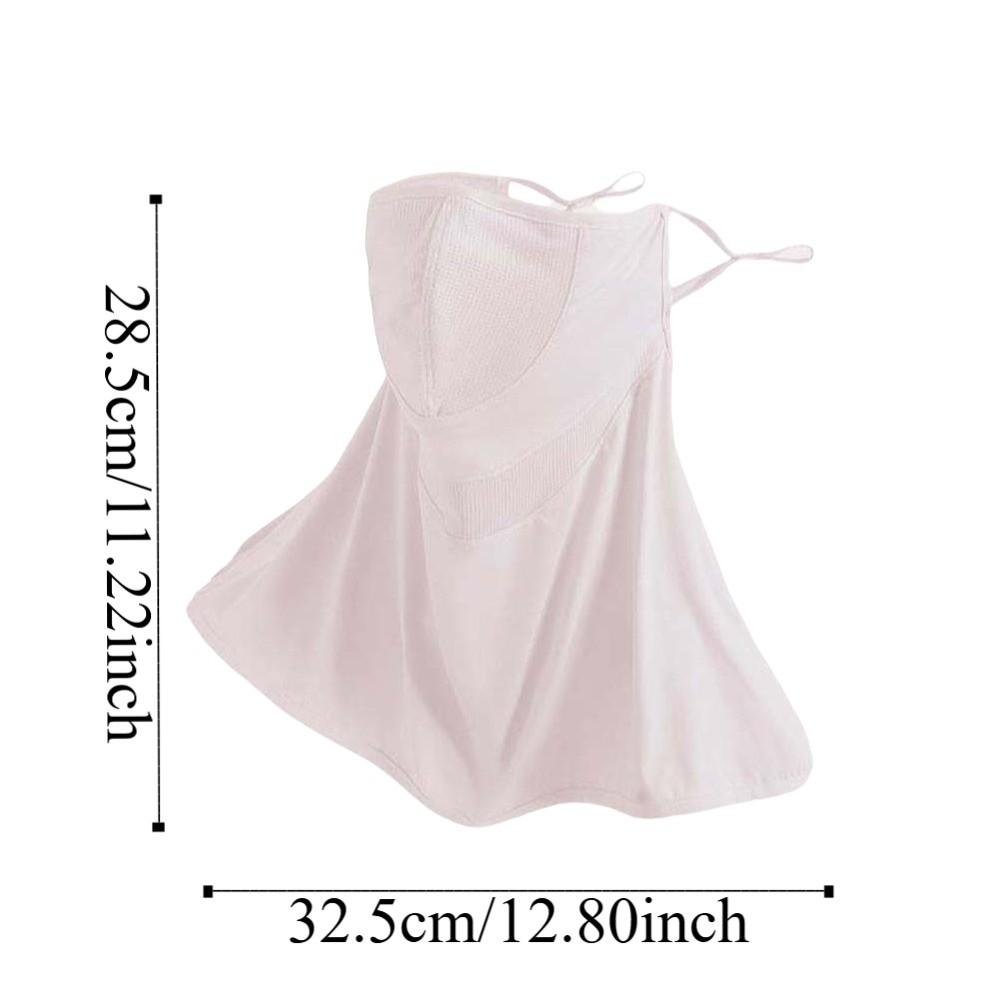 Ice Silk Neck Sunscreen Mask Thin Elastic Face Sun Protection Solid Color Lightweight Breathable Sunshade Mask Women