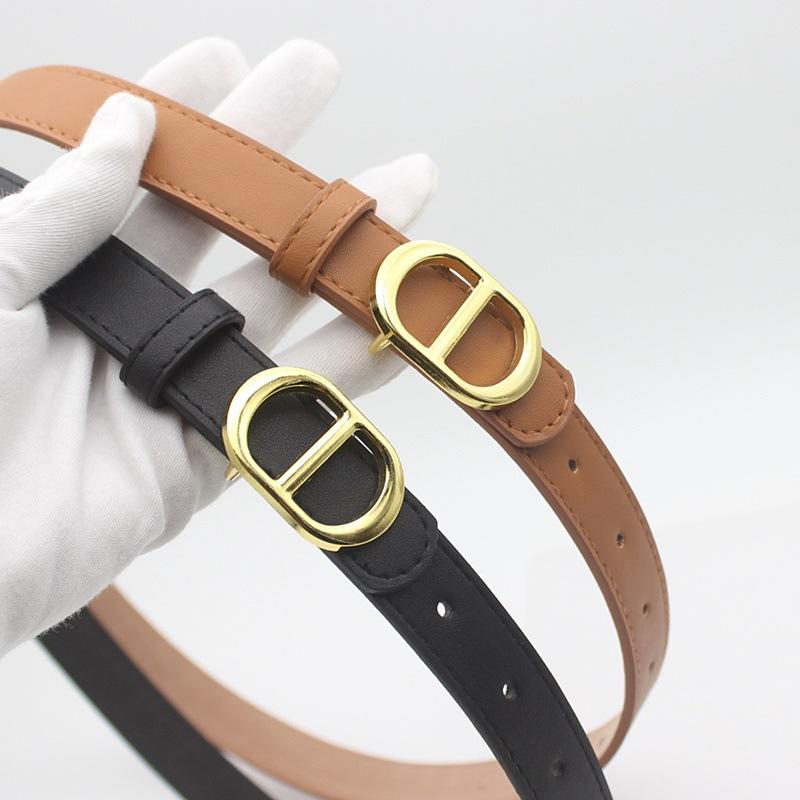 D-Buckle Gold Alloy Buckle Belt Women'S Student Jeans Belt Women'S