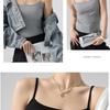 Summer Basic Tanks Spaghetti Strap Camis Solid Stretch Tops for Women Sleeveless Slim Fit Basic Solid Knitted Camisole