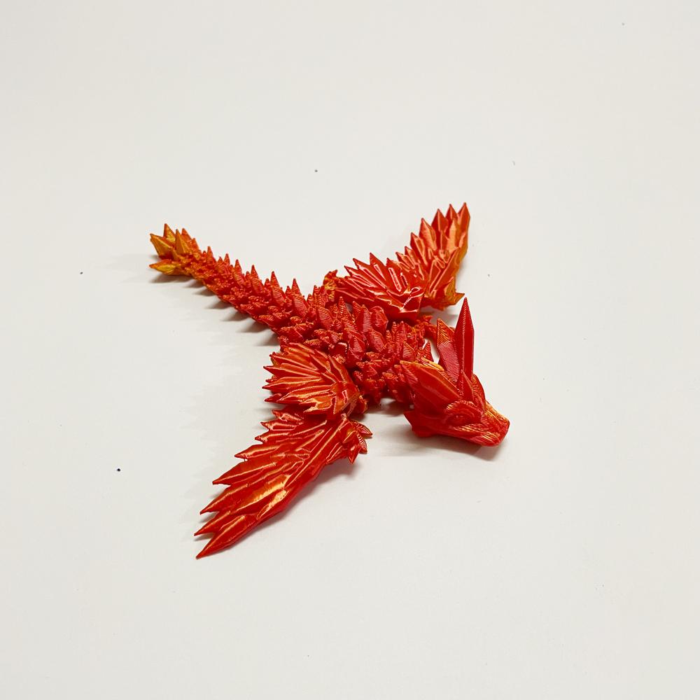 3D Printed Mini Dragon Model Toy - Articulated Poseable Collectible, Multi-Joint Fantasy Desk Decor For Adults & Kids