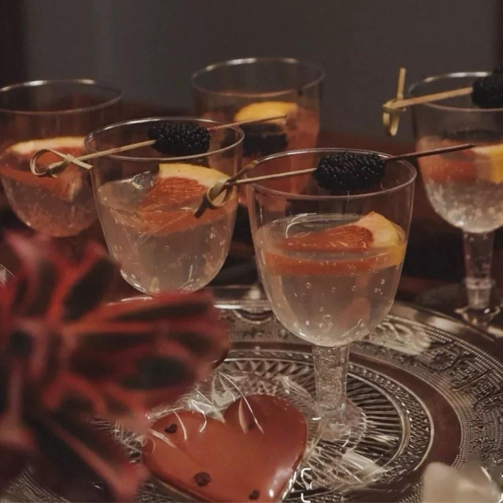 25pcs Unbreakable Disposable Wine Glasses 6 Oz Champagne Goblet Plastic Margarita Glasses  Banquet