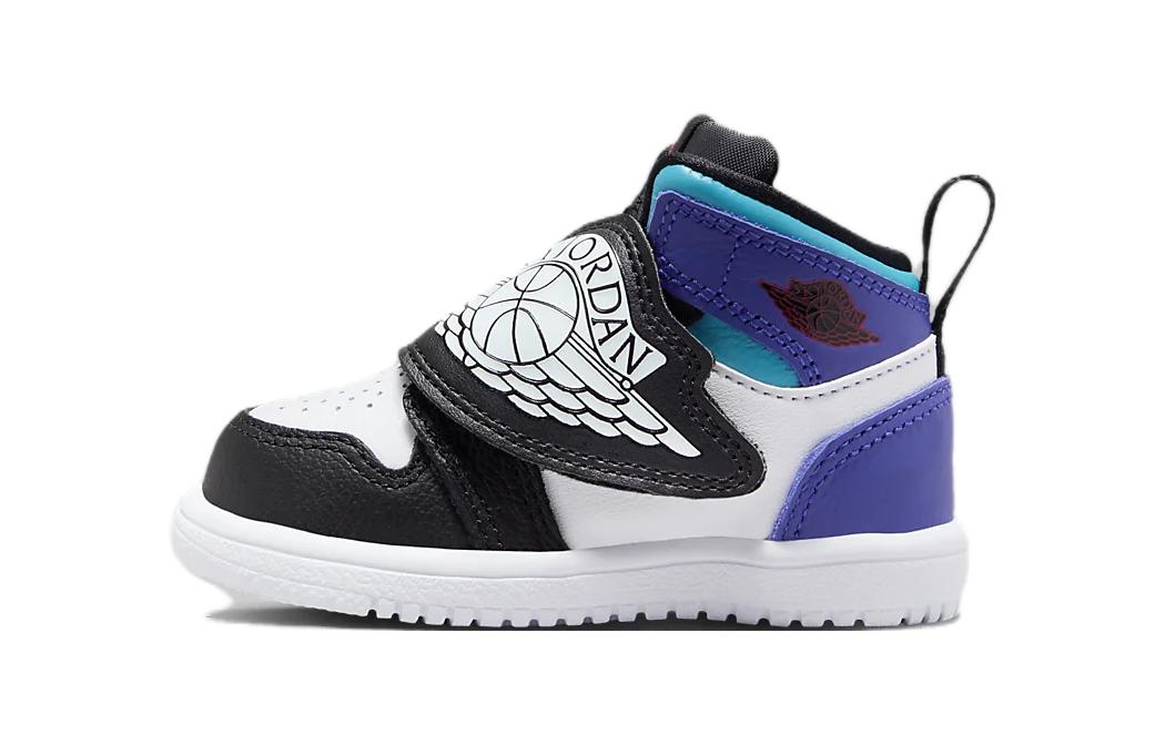 

Jordan Air Jordan 1 SKY Comfortable Cushioning, Wear Resistant Mid top Toddler Shoes Black White Infant And Toddler BQ7196-154 21