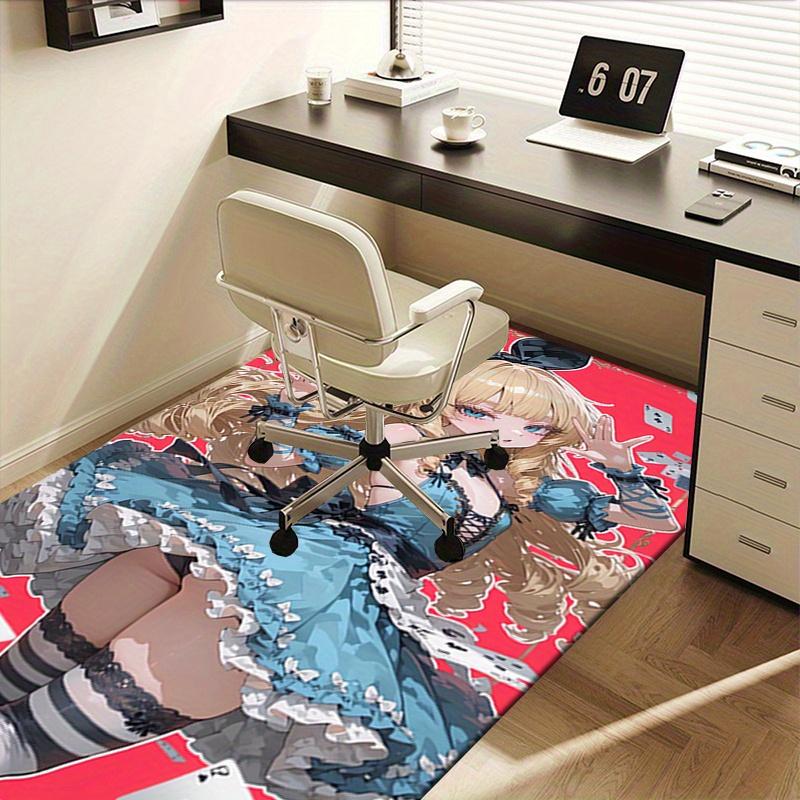 1pc Cartoon,Anime Office Carpet Soft Polyester Entrance Carpet Washable Non Slip Machine Washable In