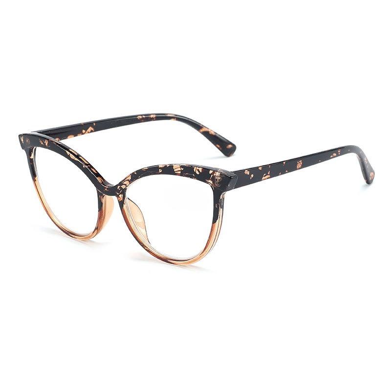 

Модные очки для чтения с высокой четкостью, кошачий глаз, большая оправа, мужские, женские, прозрачная оправа TR90, оправа бабочка, леопардовая оправа, пресбиопические очки + 100 degrees