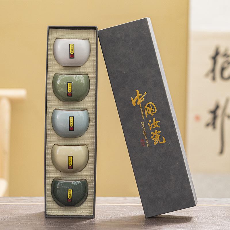 

Ruyao Ceramic Master Tea Cup – Single Kung Fu Tea Bowl / Gift Box A